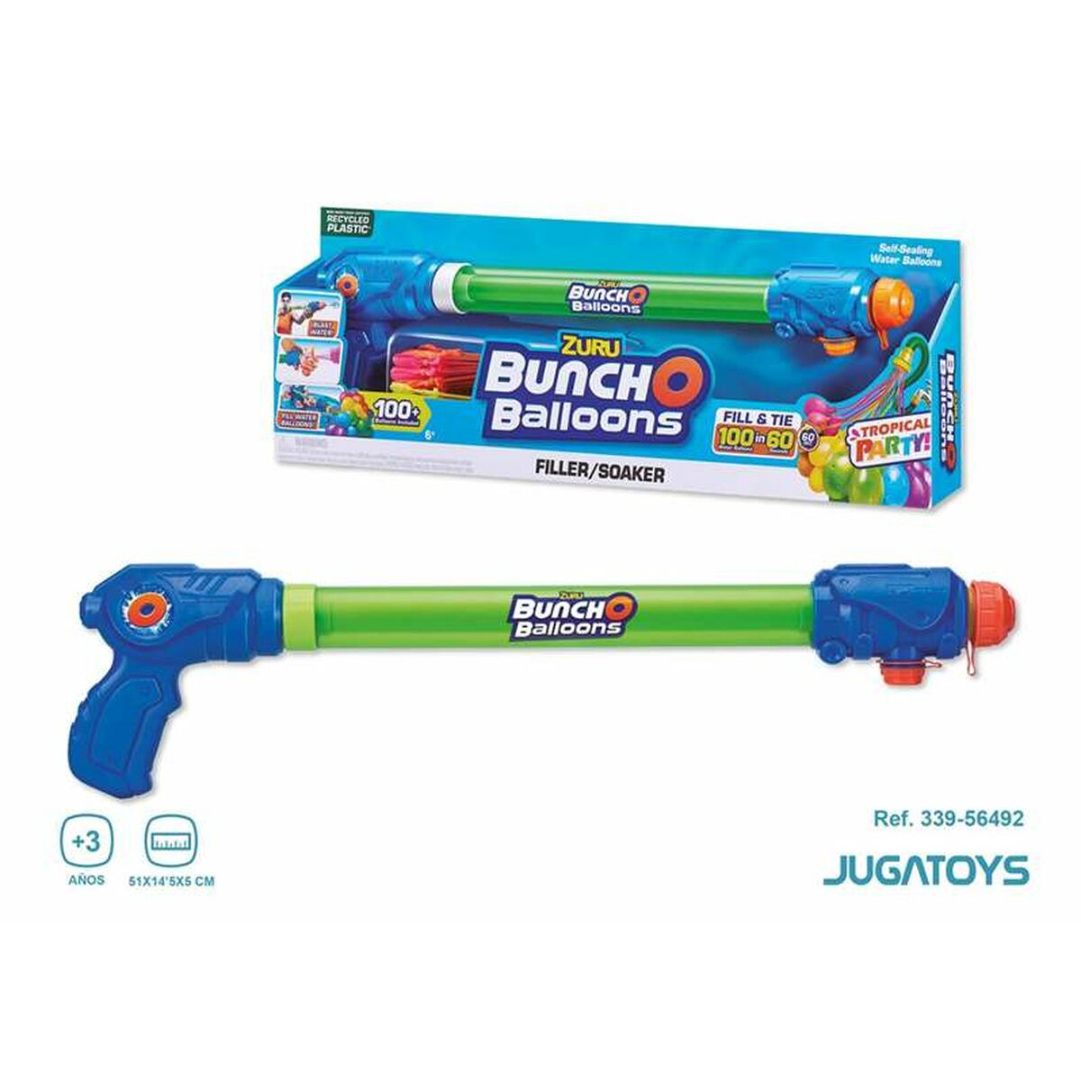 Водяной пистолет BunchO Balloons Tropical Party Глобусы 51 x 14,5 x 5 cm-2