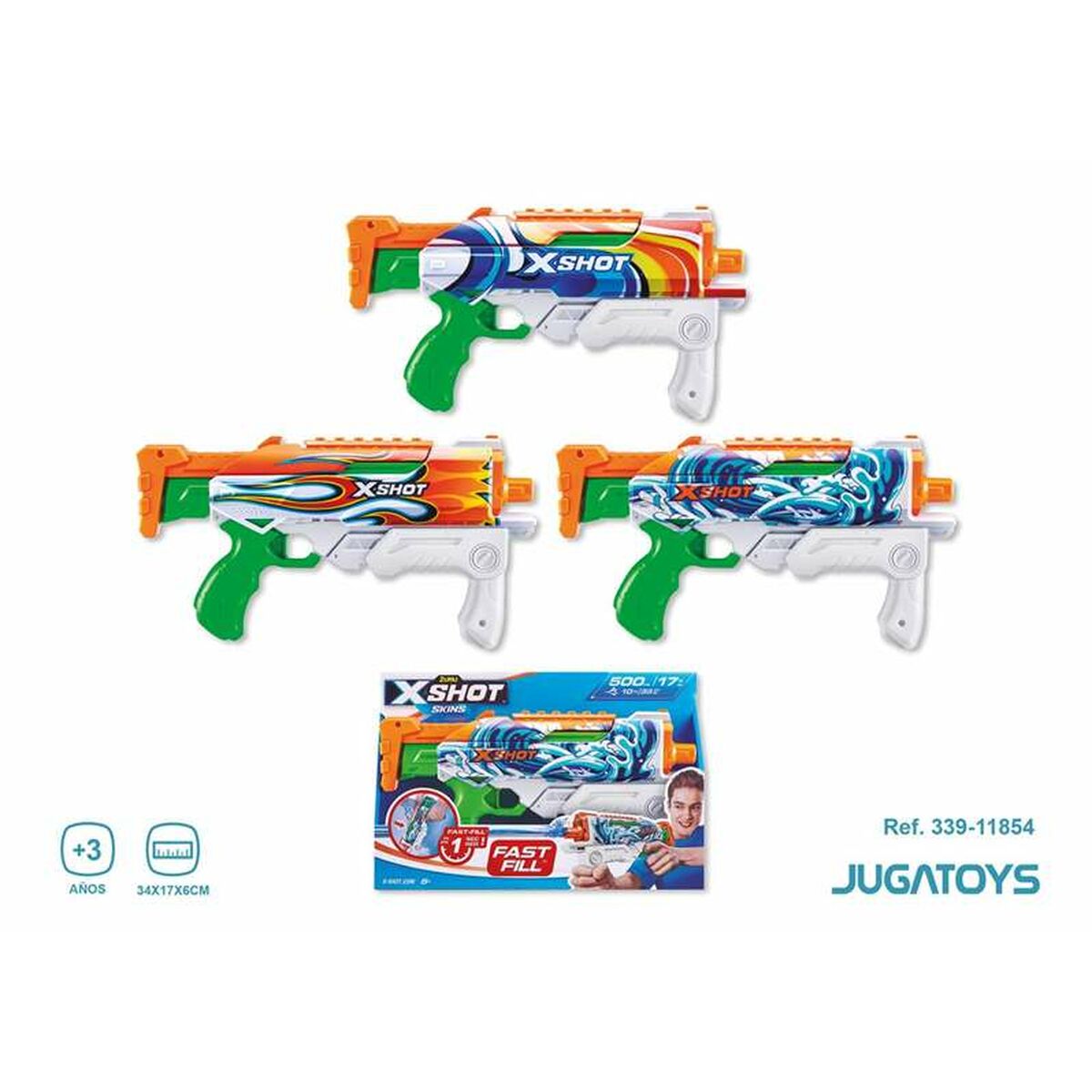 Водяной пистолет X-Shot Skins Hyperload Fast-Fill 34 x 17 x 6 cm-2