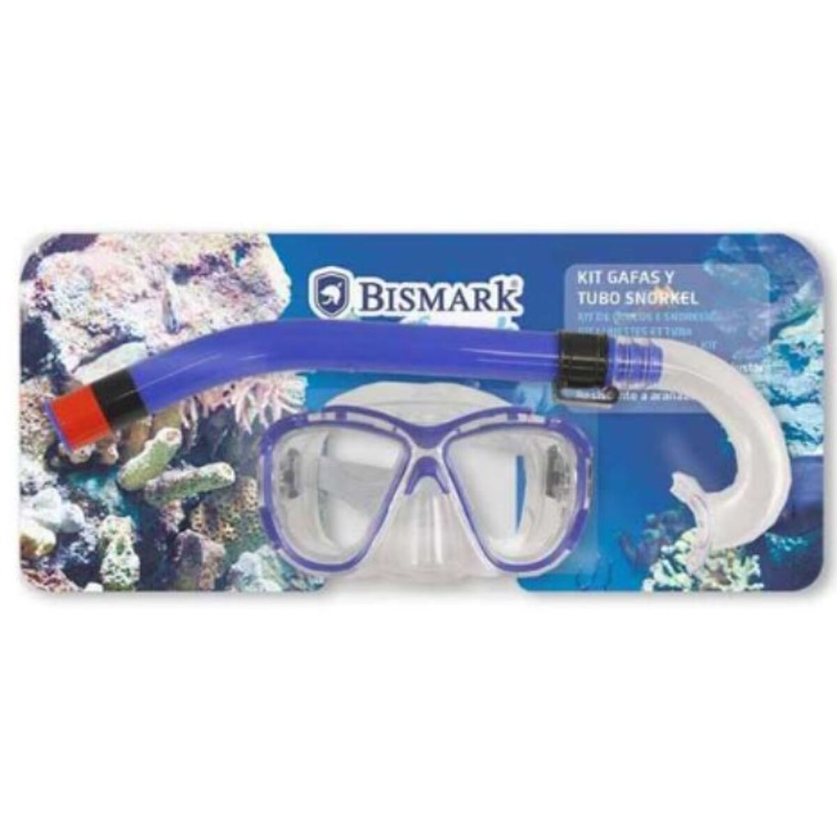 Очки для ныряния с трубкой Bismark взрослых PVC-2