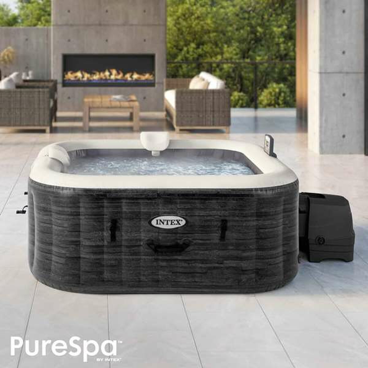 Надувной Спа Colorbaby Purespa Burbujas Greystone Deluxe 795 L-4