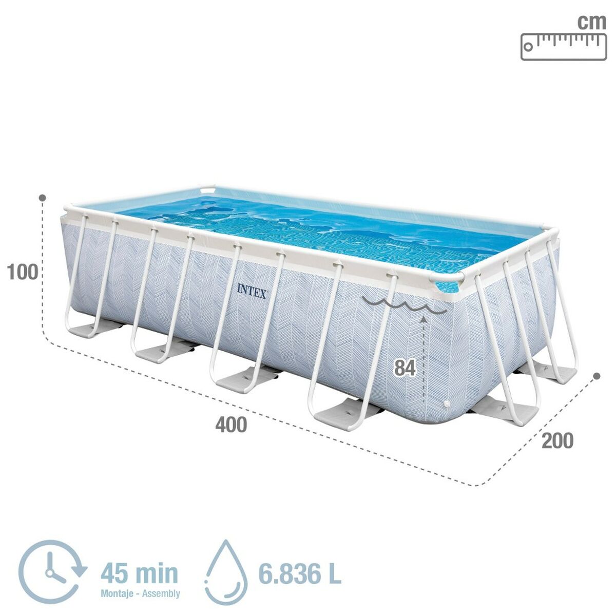 Бассейн Съемный Intex Prism Frame Прямоугольный 400 x 200 x 100 cm-4