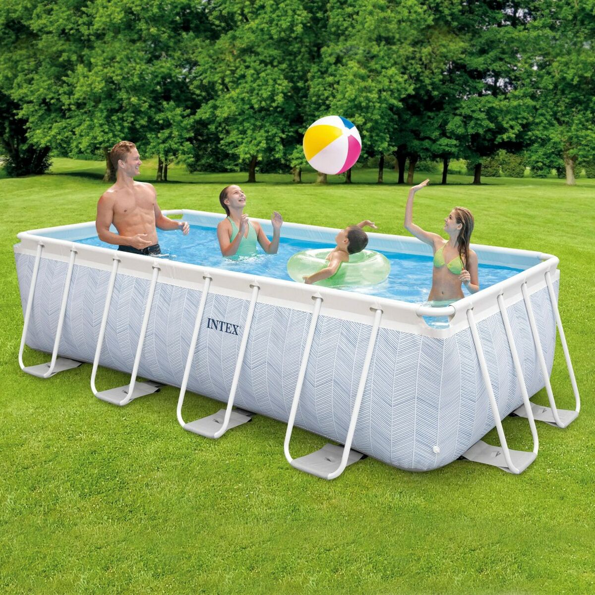Бассейн Съемный Intex Prism Frame Прямоугольный 400 x 200 x 100 cm-6
