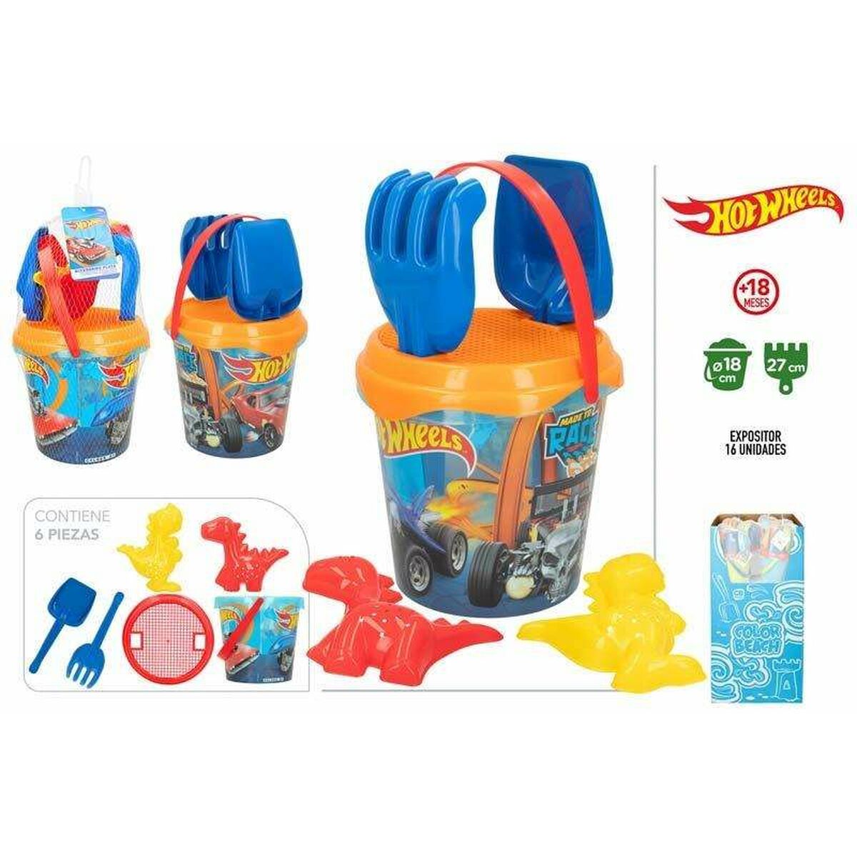 Набор пляжных игрушек Hot Wheels Ø 18 cm-3