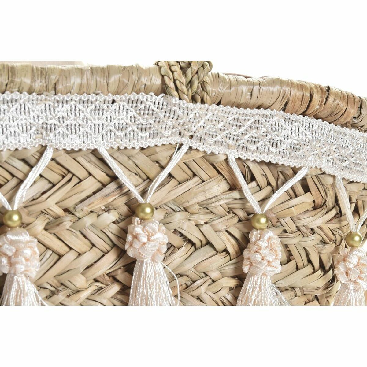 Сумка DKD Home Decor Белый Разноцветный Натуральный Металл 59 x 16 x 30 cm-4