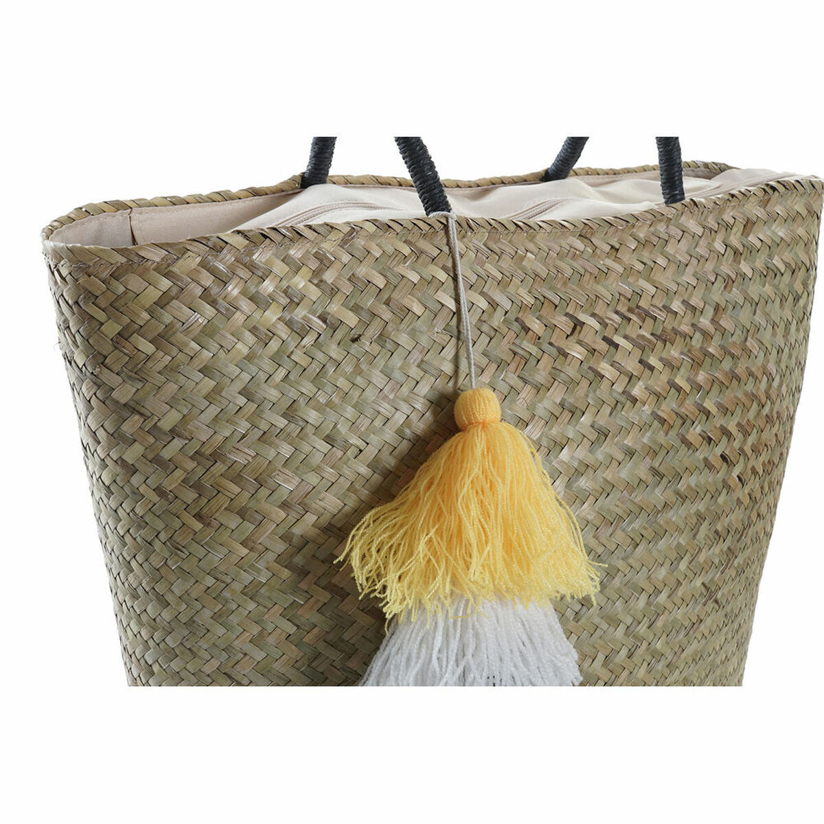 Пляжная сумка DKD Home Decor 49 x 18 x 37 cm Натуральный Оранжевый Тёмно Синий (2 штук)-4