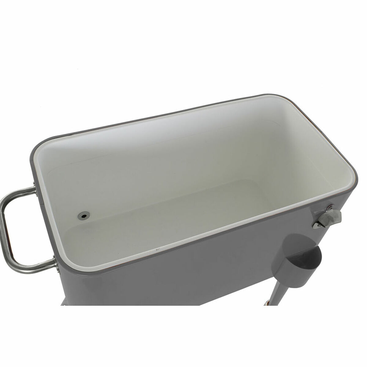 Refrigerator DKD Home Decor Wheels Grey Dark Grey Steel Polypropylene 56 L 74 x 43 x 80 cm (74 x 43 x 80 cm)-5