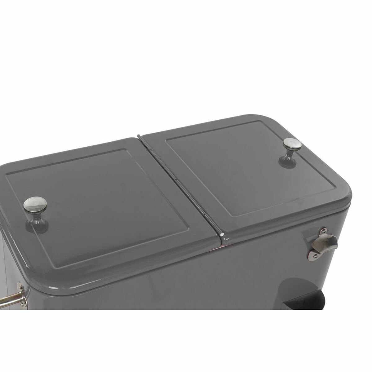 Refrigerator DKD Home Decor Wheels Grey Dark Grey Steel Polypropylene 56 L 74 x 43 x 80 cm (74 x 43 x 80 cm)-6