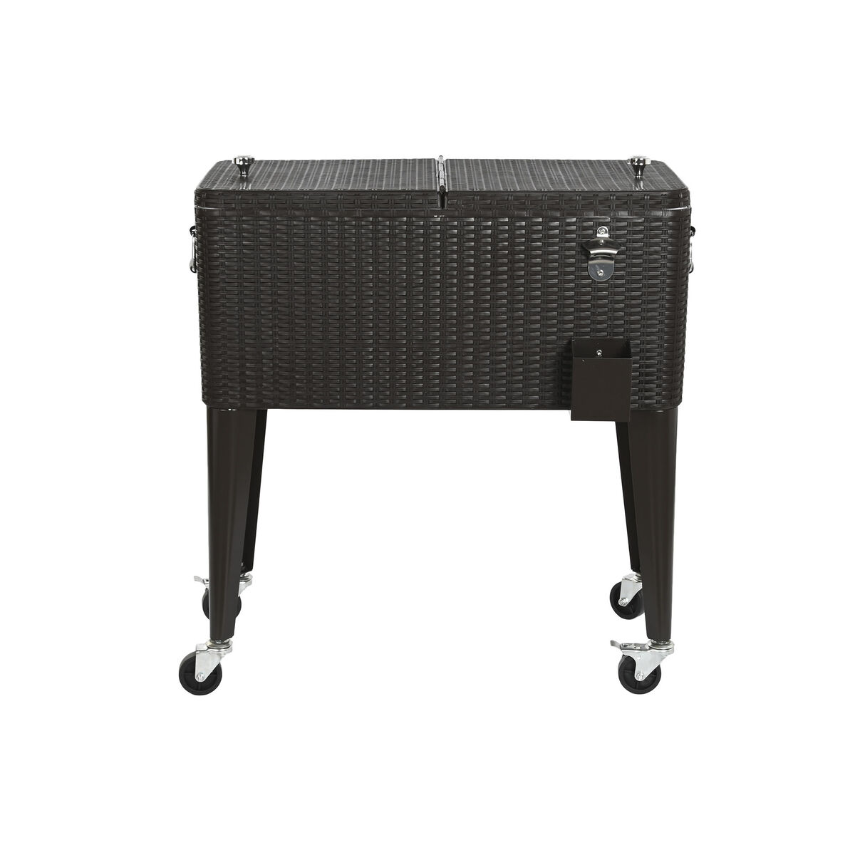 Переносной Холодильник DKD Home Decor Коричневый Металл синтетический ротанг 76 L 83 x 48 x 86 cm-3