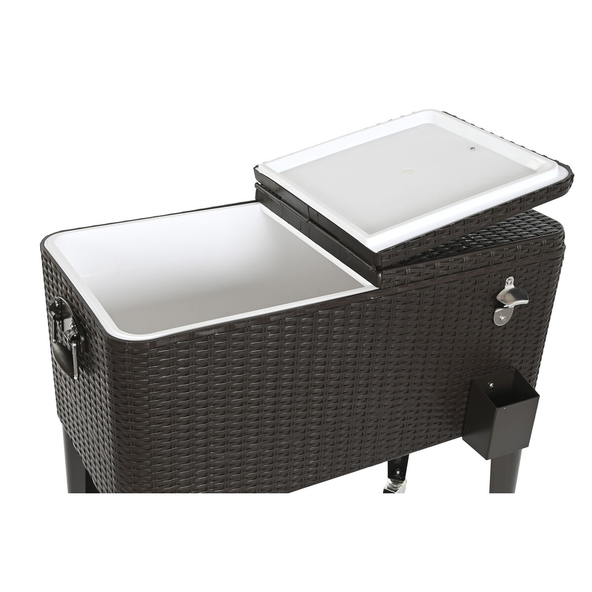 Переносной Холодильник DKD Home Decor Коричневый Металл синтетический ротанг 76 L 83 x 48 x 86 cm-4