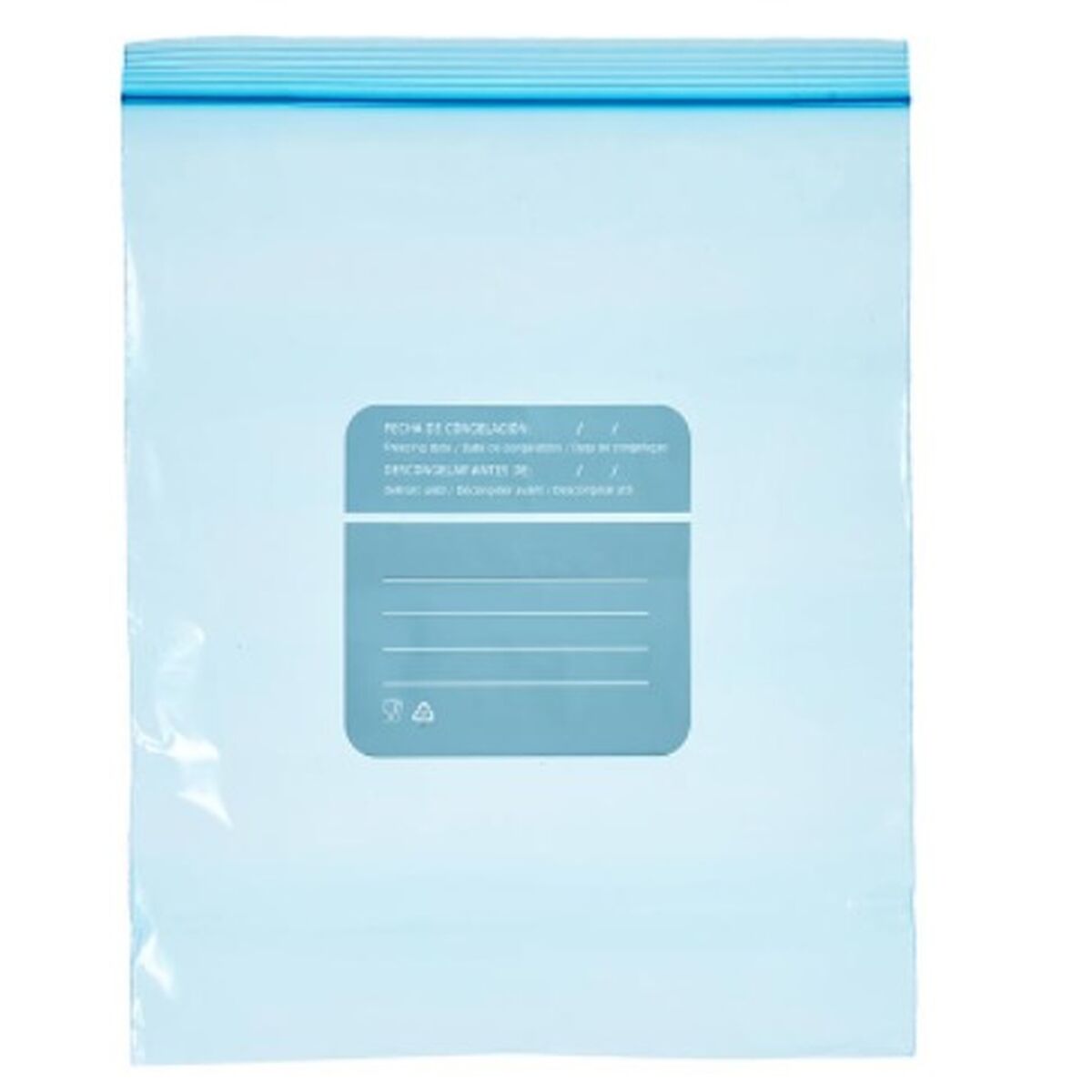 Набор многоразовых пищевых пакетов ziplock 25 x 30 cm Синий полиэтилен 3 L (20 штук)-3