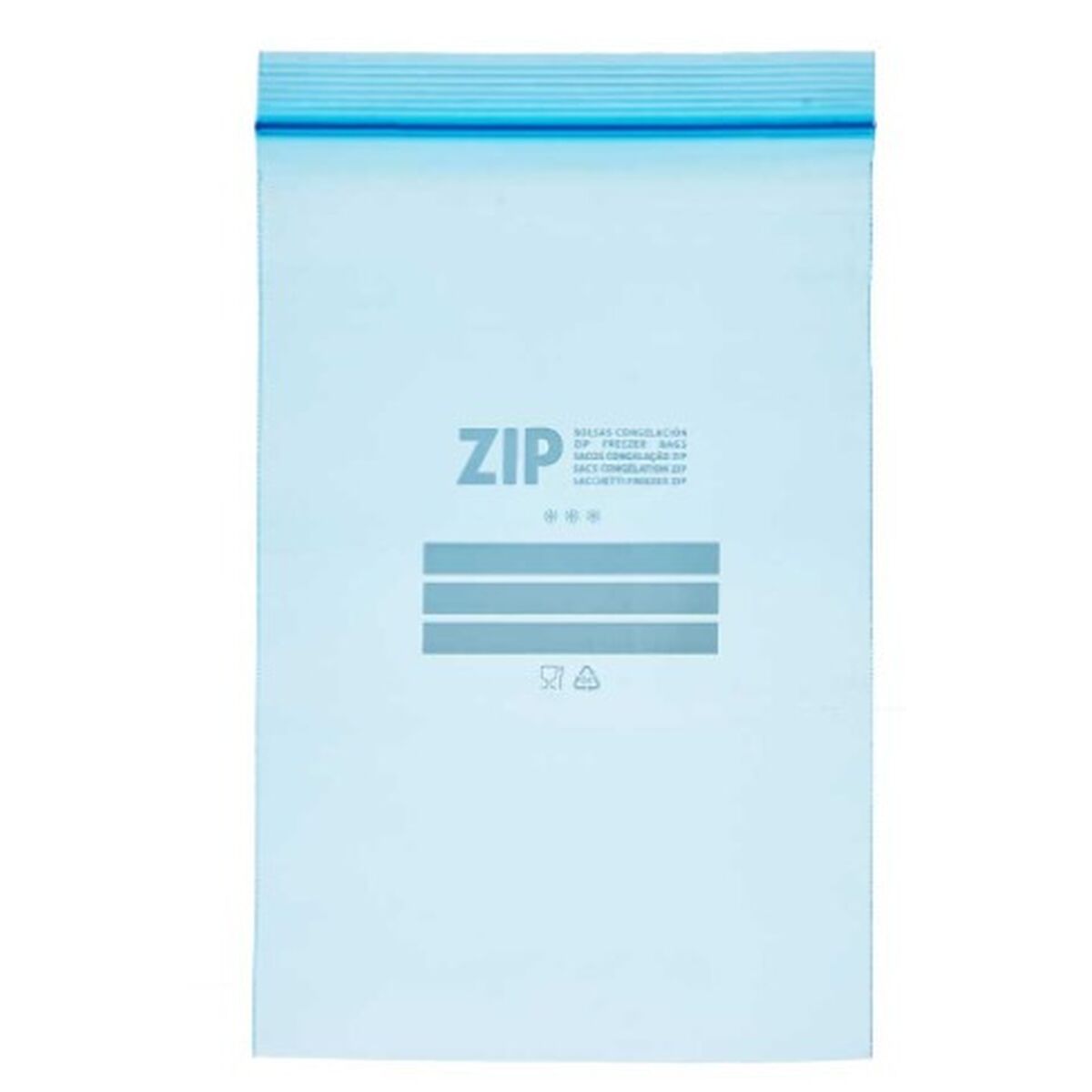 Набор многоразовых пищевых пакетов ziplock 17 x 25 cm Синий полиэтилен (20 штук)-3