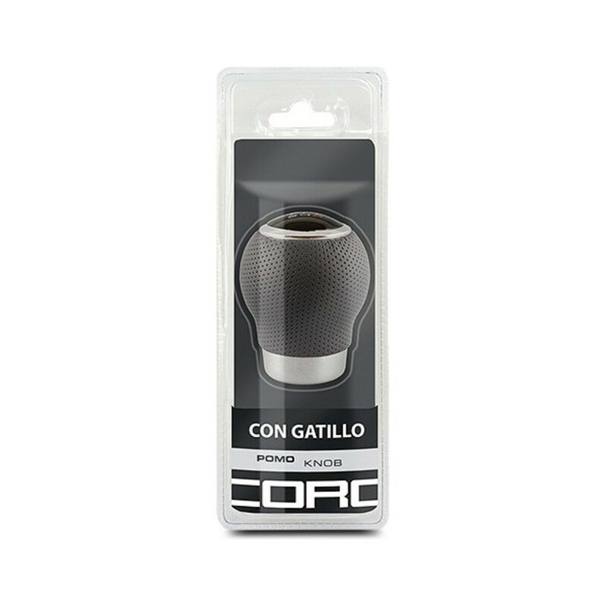 Ручка рычага переключения передач BC Corona POM30166 Кожа С триггером Серый (27 mm)-2