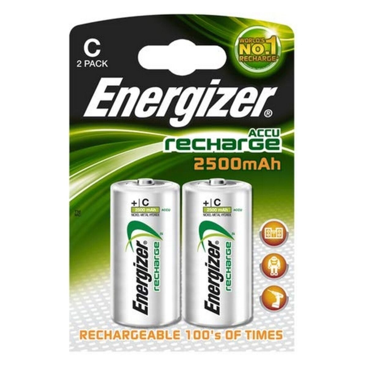 Аккумуляторные батарейки Energizer ENGRCC2500 1,2 V C HR14-2