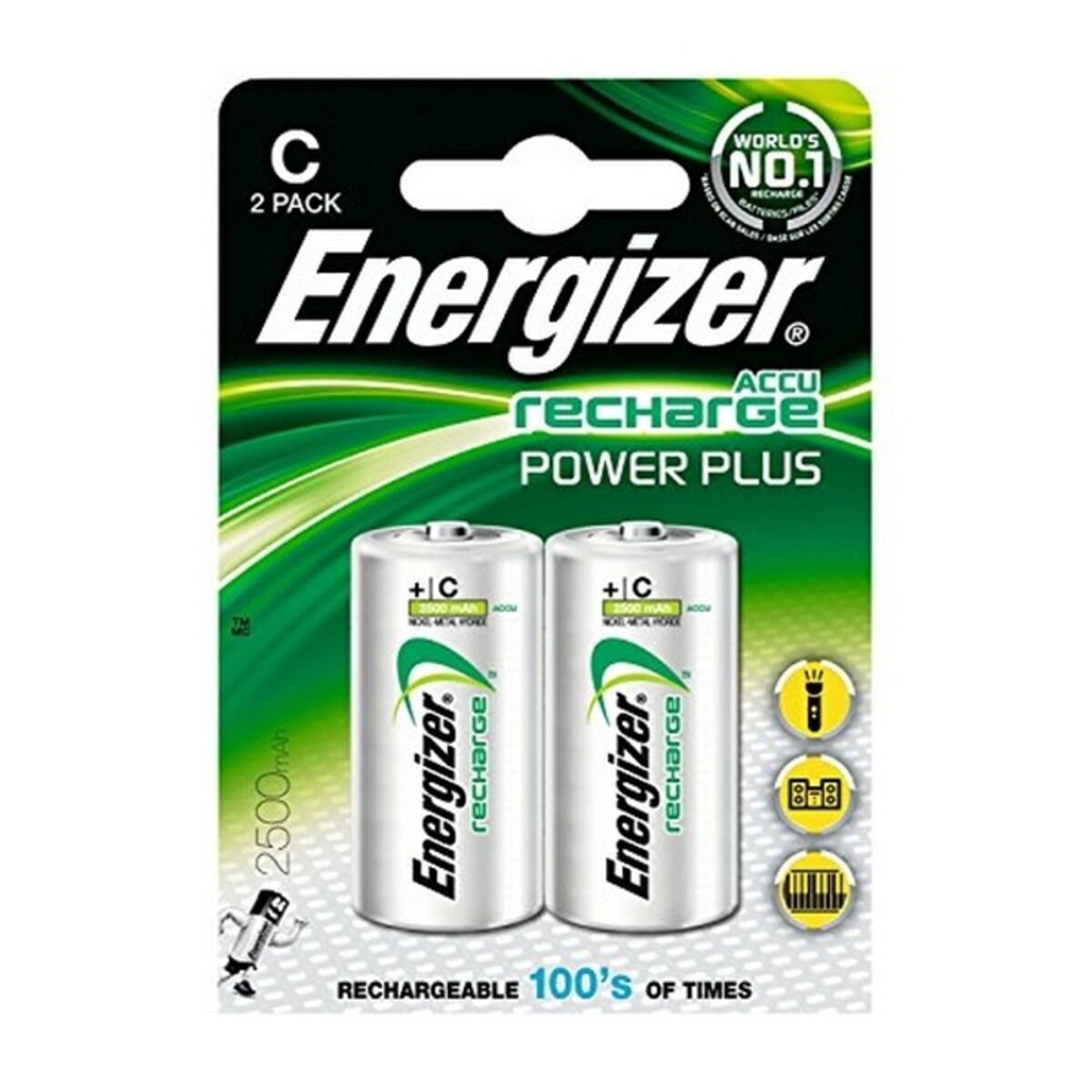 Аккумуляторные батарейки Energizer ENGRCC2500 1,2 V C HR14-3