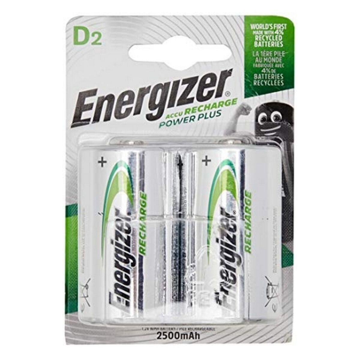 Аккумуляторные батарейки Energizer ENGRCD2500 1,2 V HR20 D2-3
