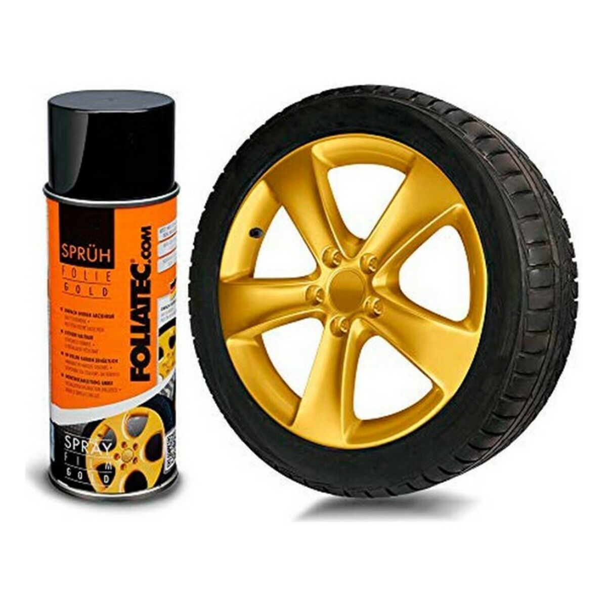 Жидкая резина для автомобилей Foliatec FT2046   Позолоченный 400 ml-2