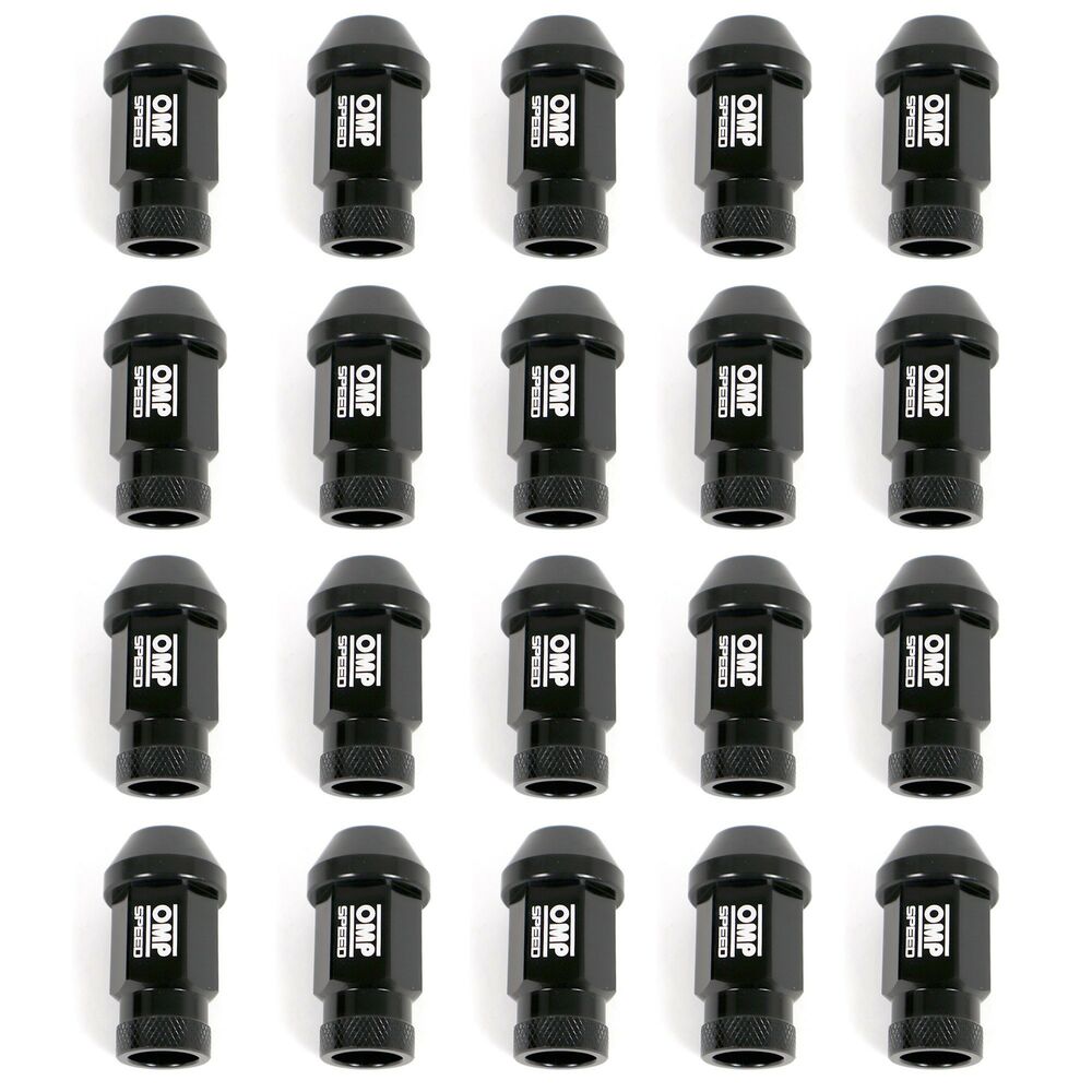 Set Nuts OMP 7075 Black 20 uds M14 x 1.25-2