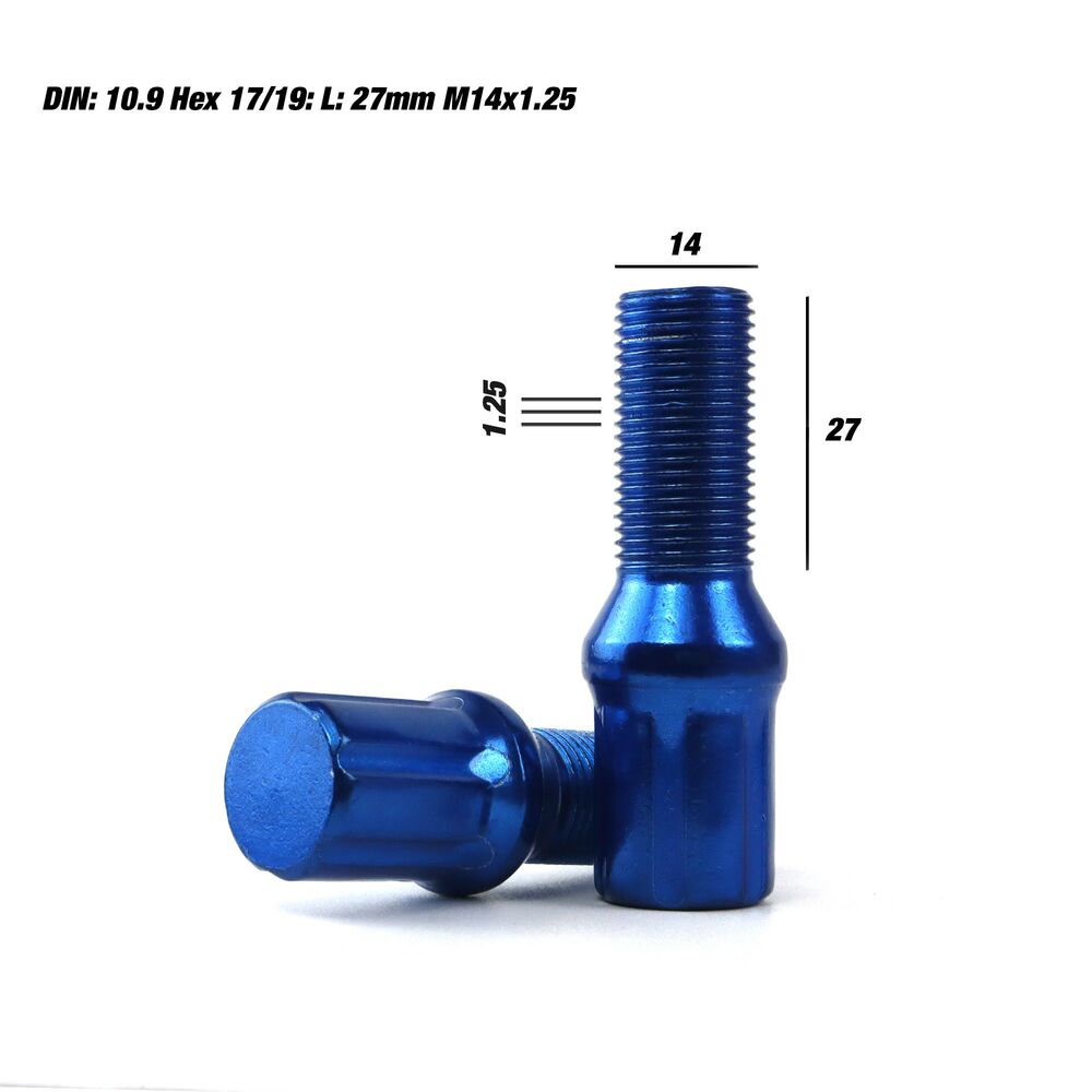 Set Гайки OMP 27 mm Синий 20 uds M14 x 1,25-5