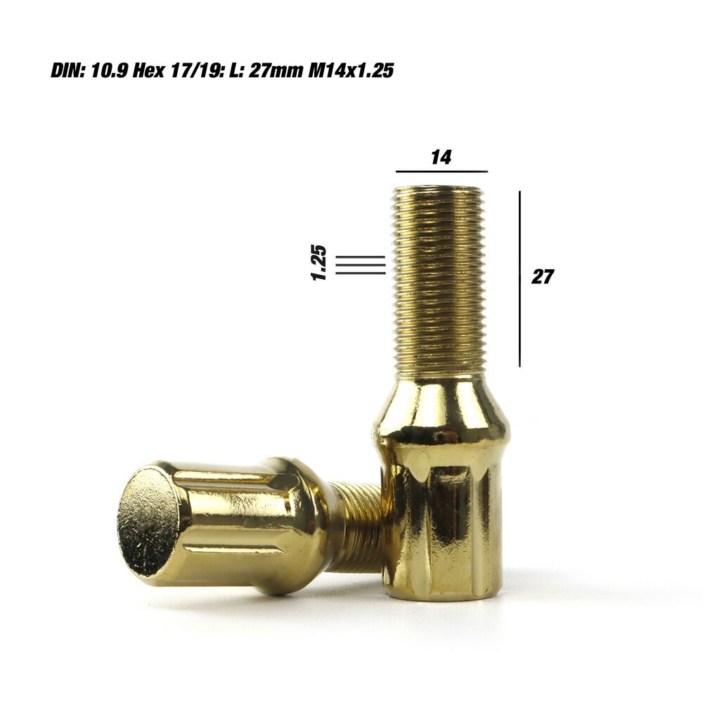 Set Nuts OMP 27 mm Yellow 20 uds M14 x 1.25-2