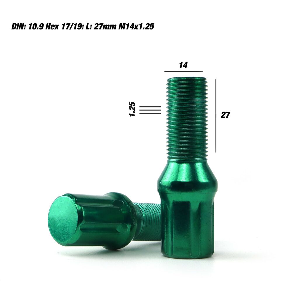 Set Гайки OMP 27 mm Зеленый 20 uds M14 x 1,25-2