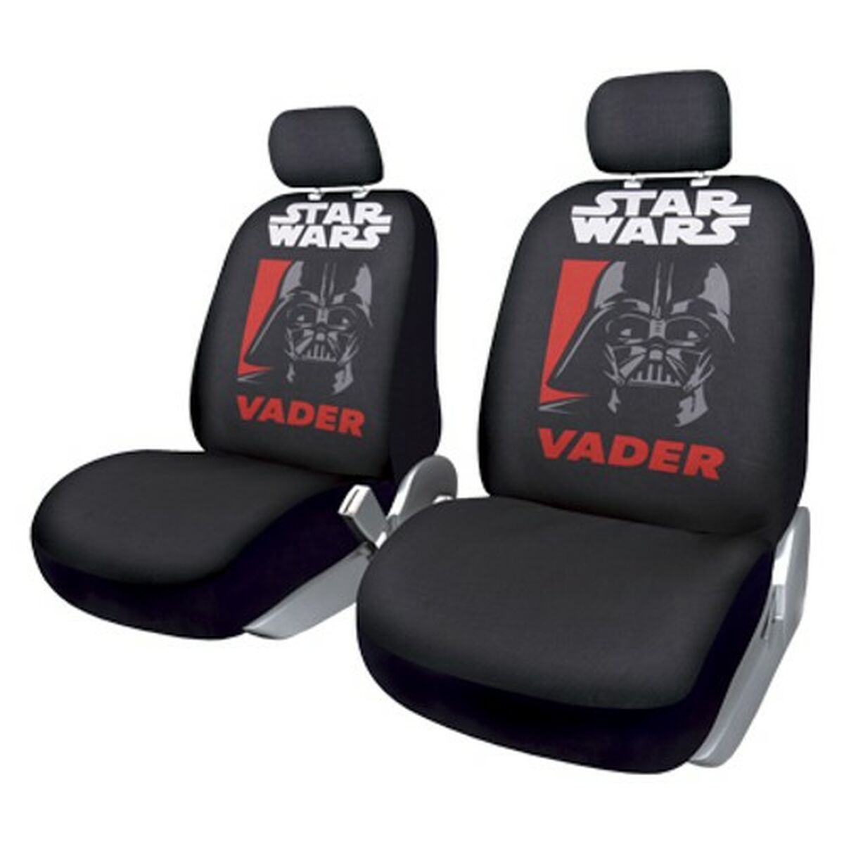 シートカバーのセットスターウォーズダースベーダーユニバーサルフロントブラック2個
