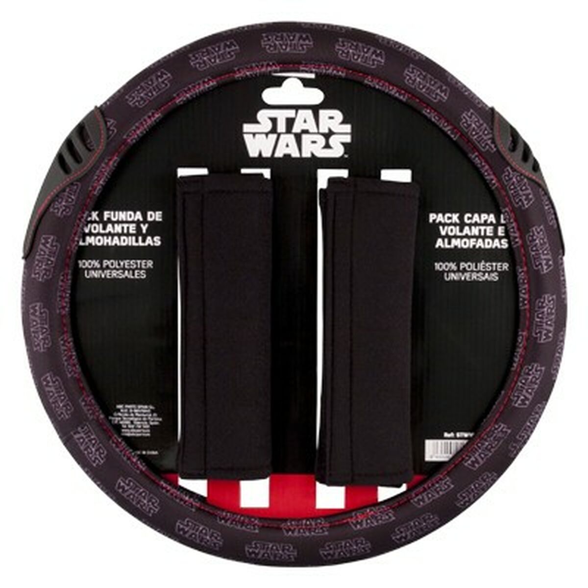 Крышка рулевого колеса + накладки на ремень Star Wars Darth Vader Универсальный Чёрный 3 Предметы-4