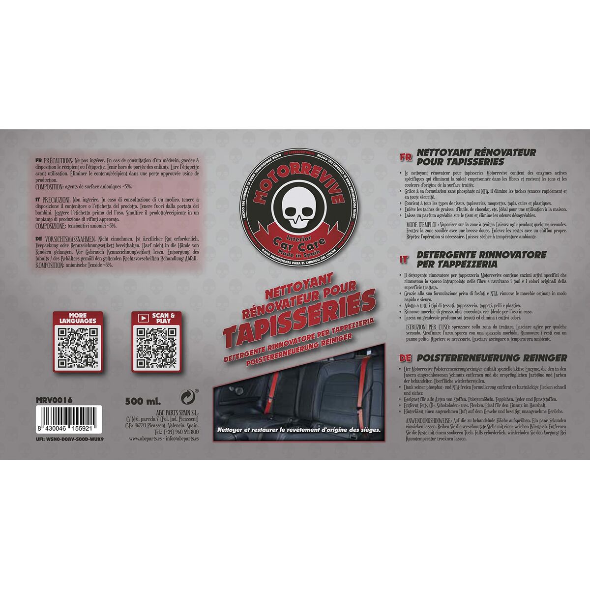 Засіб для чищення оббивки Motorrevive 500 ml-6