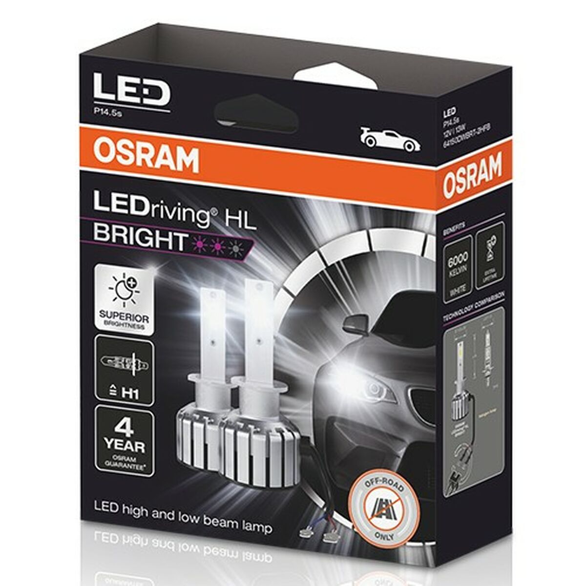Автомобильная лампа Osram LEDriving HL H1 12 V-3