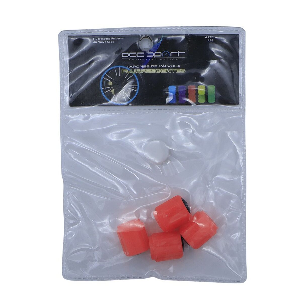 Set of plugs OCC Motorsport OCCLEV001 4 pieces Fluorescent Red-5