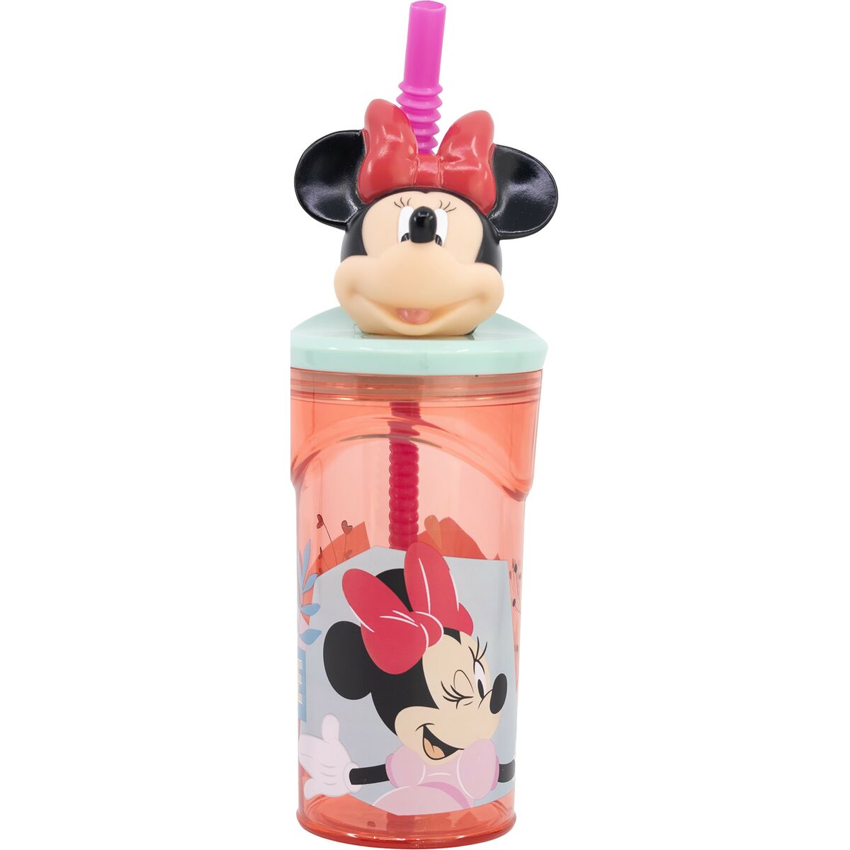 Стакан с Соломинкой Minnie Mouse CZ11337 Розовый 360 ml 3D-2