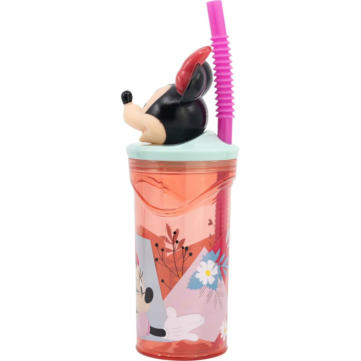 Стакан с Соломинкой Minnie Mouse CZ11337 Розовый 360 ml 3D-4