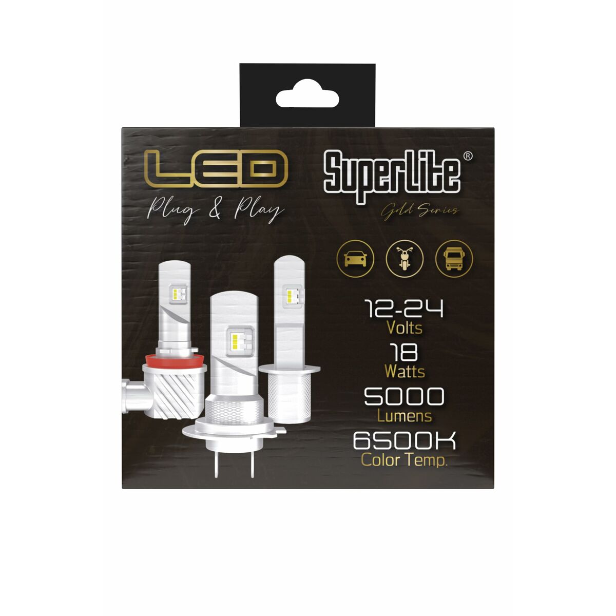 Галоген LED комплект для переоборудования Superlite Gold H4 18 W LED-7