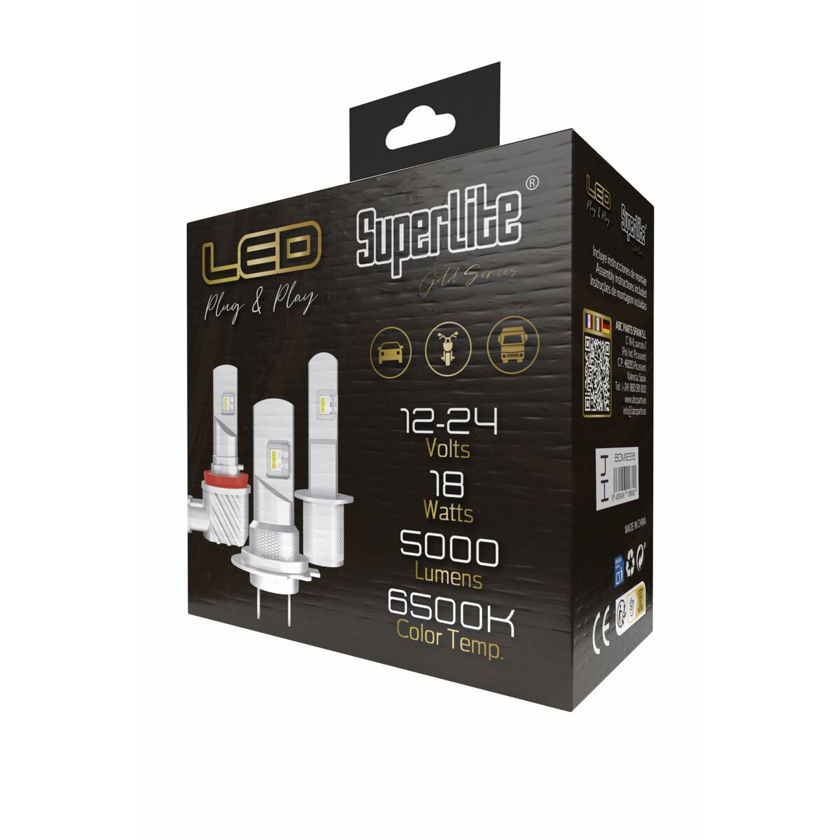 Галоген LED комплект для переоборудования Superlite Gold H4 18 W LED-8