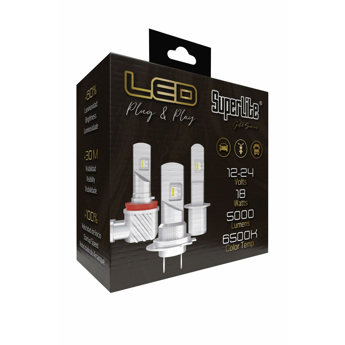 Галоген LED комплект для переоборудования Superlite Gold H11 18 W LED-7