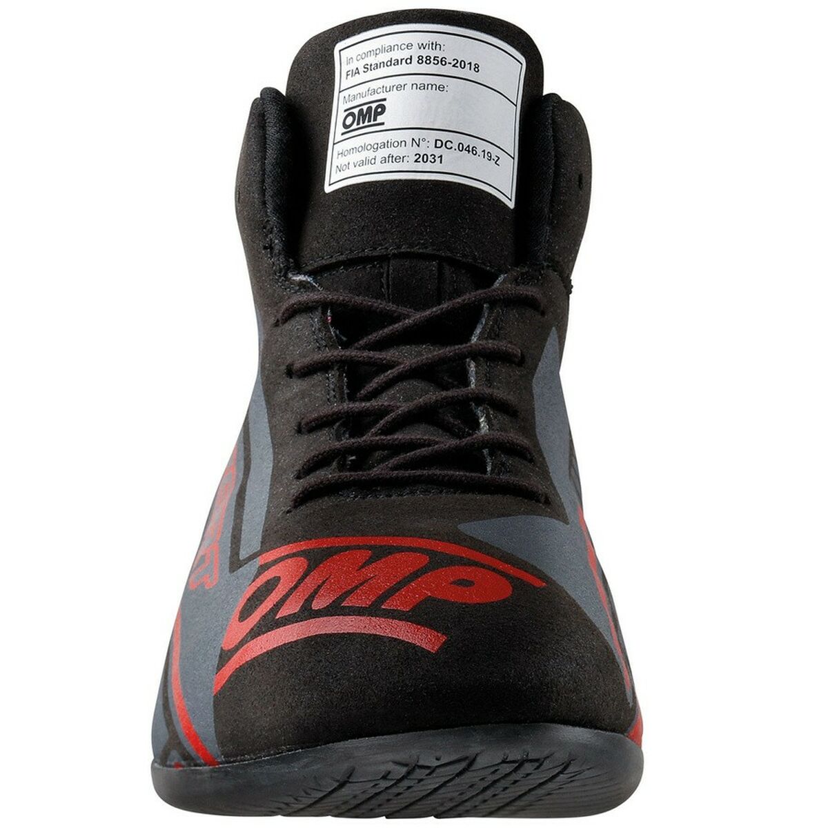OMP SPORT Rennstiefel Schwarz/Rot 41-2