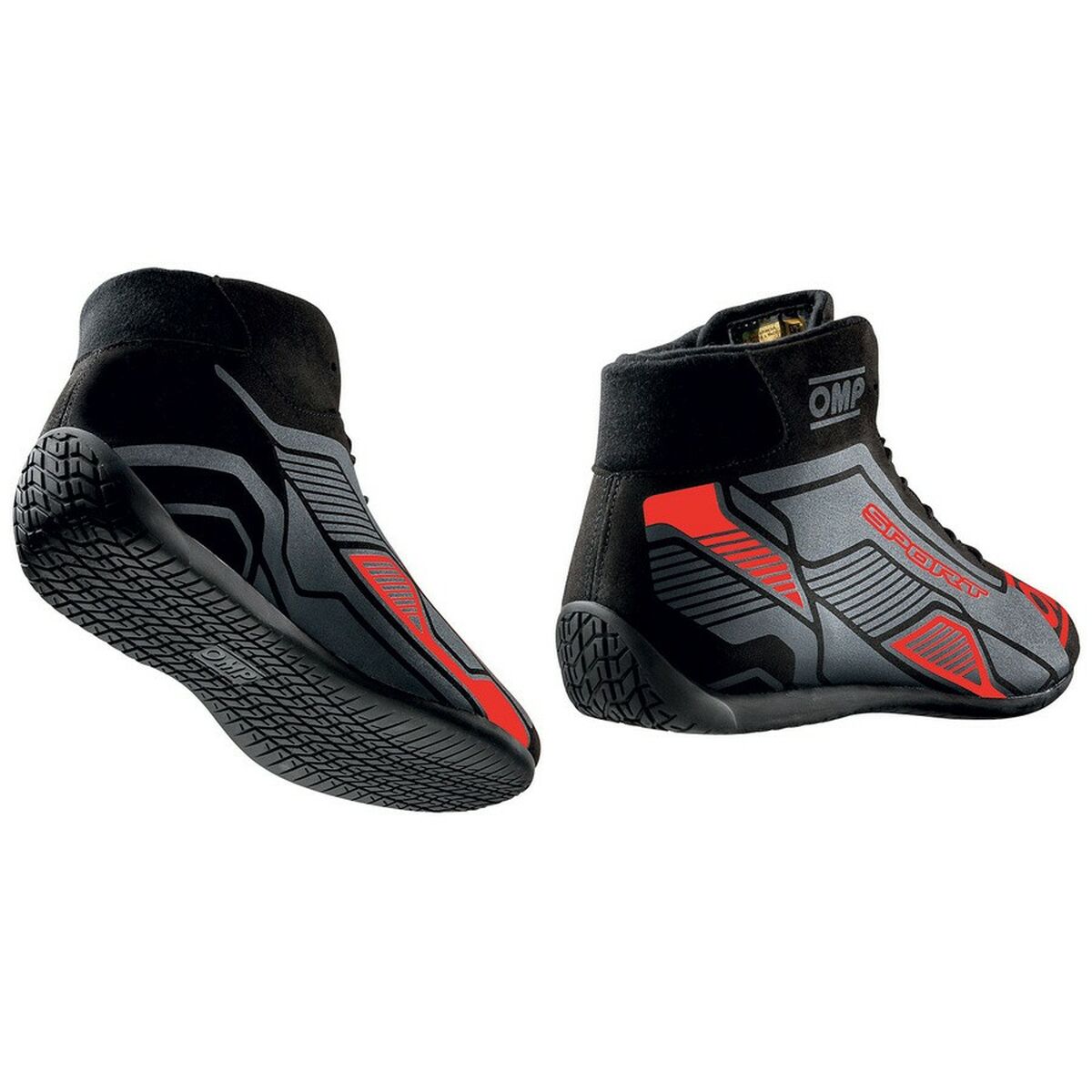 OMP SPORT黑色/红色45赛车靴子-3