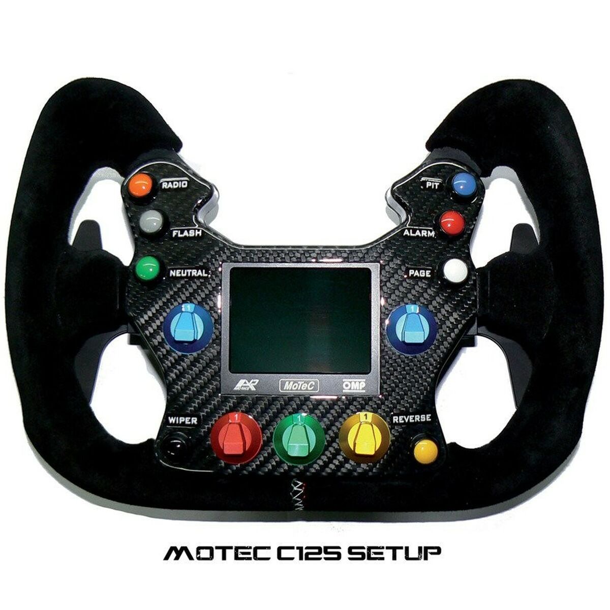 Racing steering wheel OMP OMPOD/2044/N Black Ø 31.5 cm-2