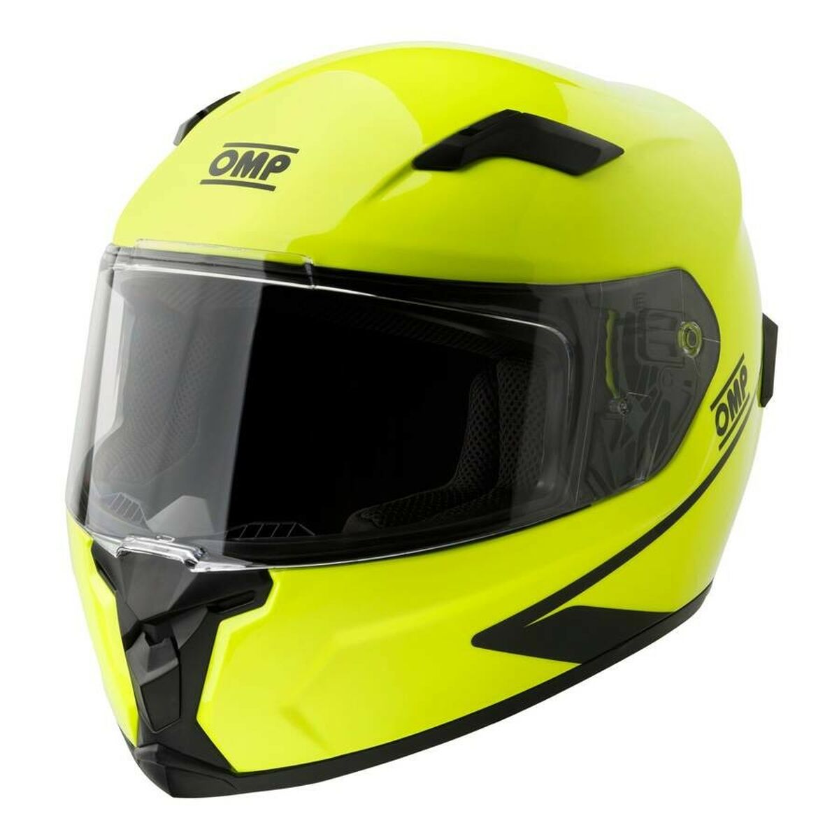 Tam kask OMP DEVRE EVO2 Sarı Floresan XL