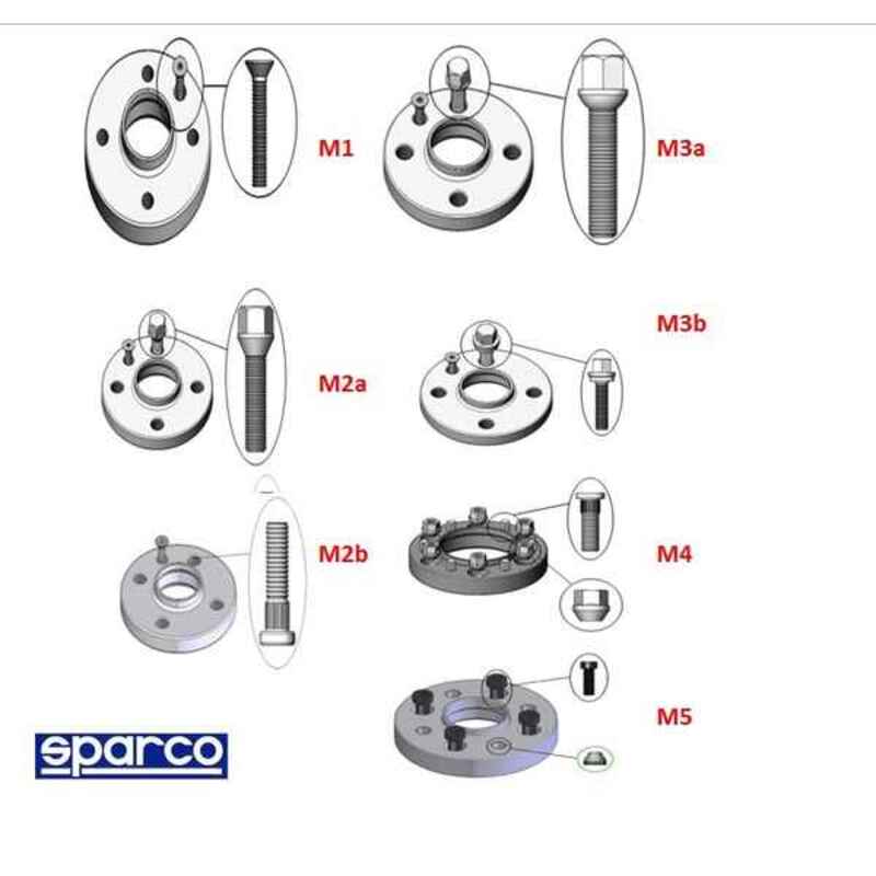 Sparco separators 5x112 66.45 M14 x 1.50 12 mm M2A-2