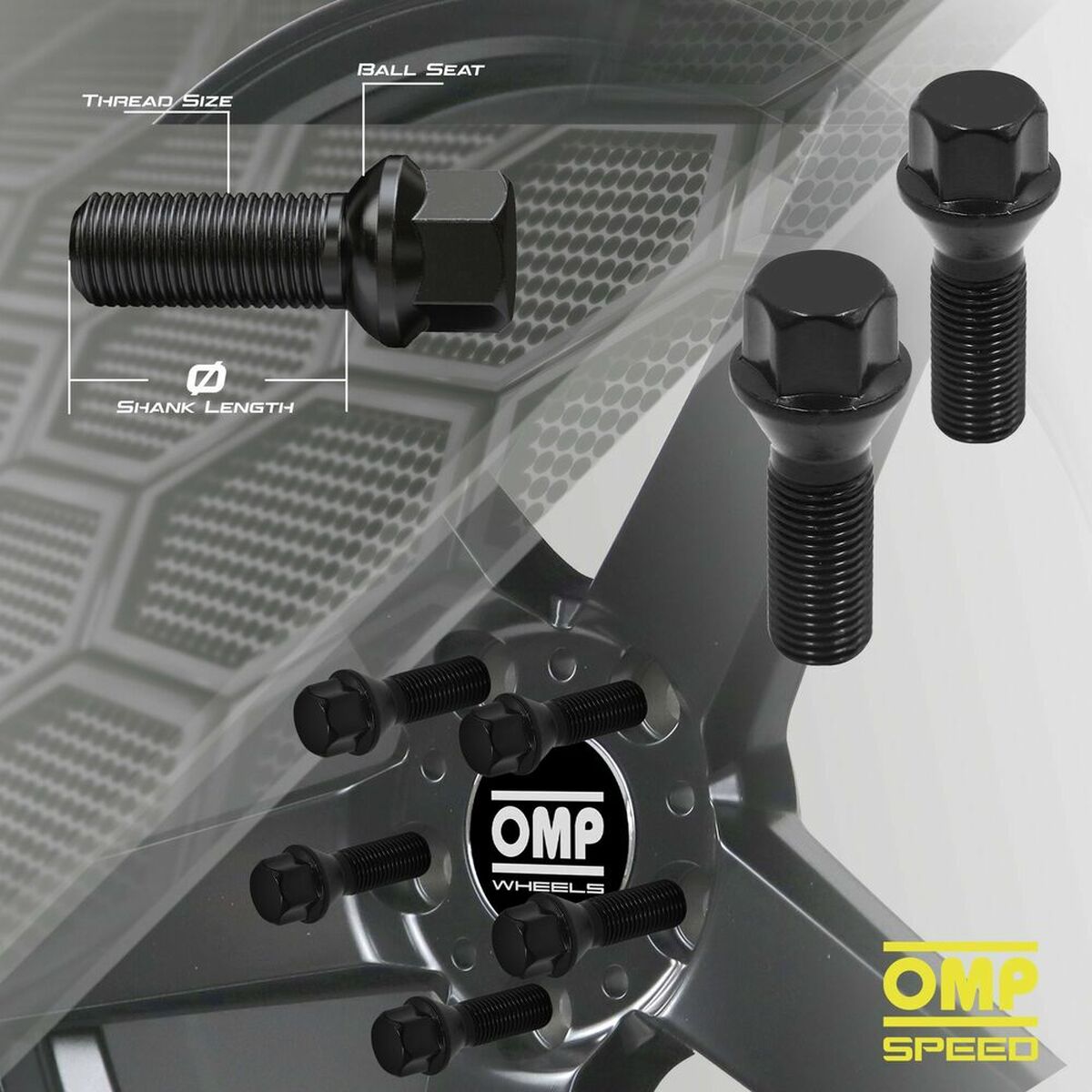 Гвинтовий комплект OMP OMPS09551201 M12 x 1,50 4 uds-4