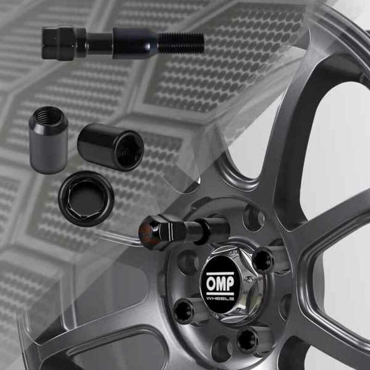 Гайка OMP OMPS09731201 M12 x 1,25 4 uds Чёрный-3