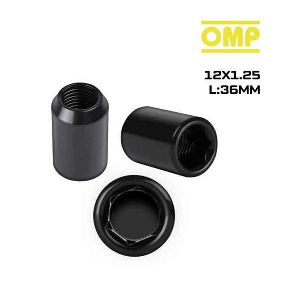 Гайка OMP OMPS09731201 M12 x 1,25 4 uds Чёрный-5