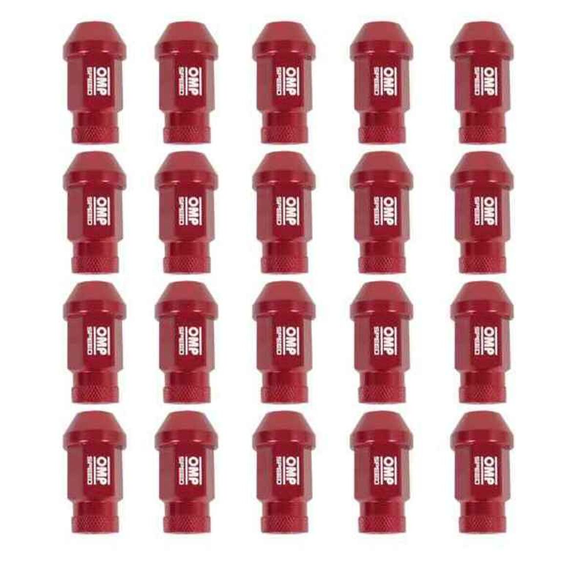 Set Nuts OMP 7075 M12 x 1.25 40 mm 20 uds Red-2