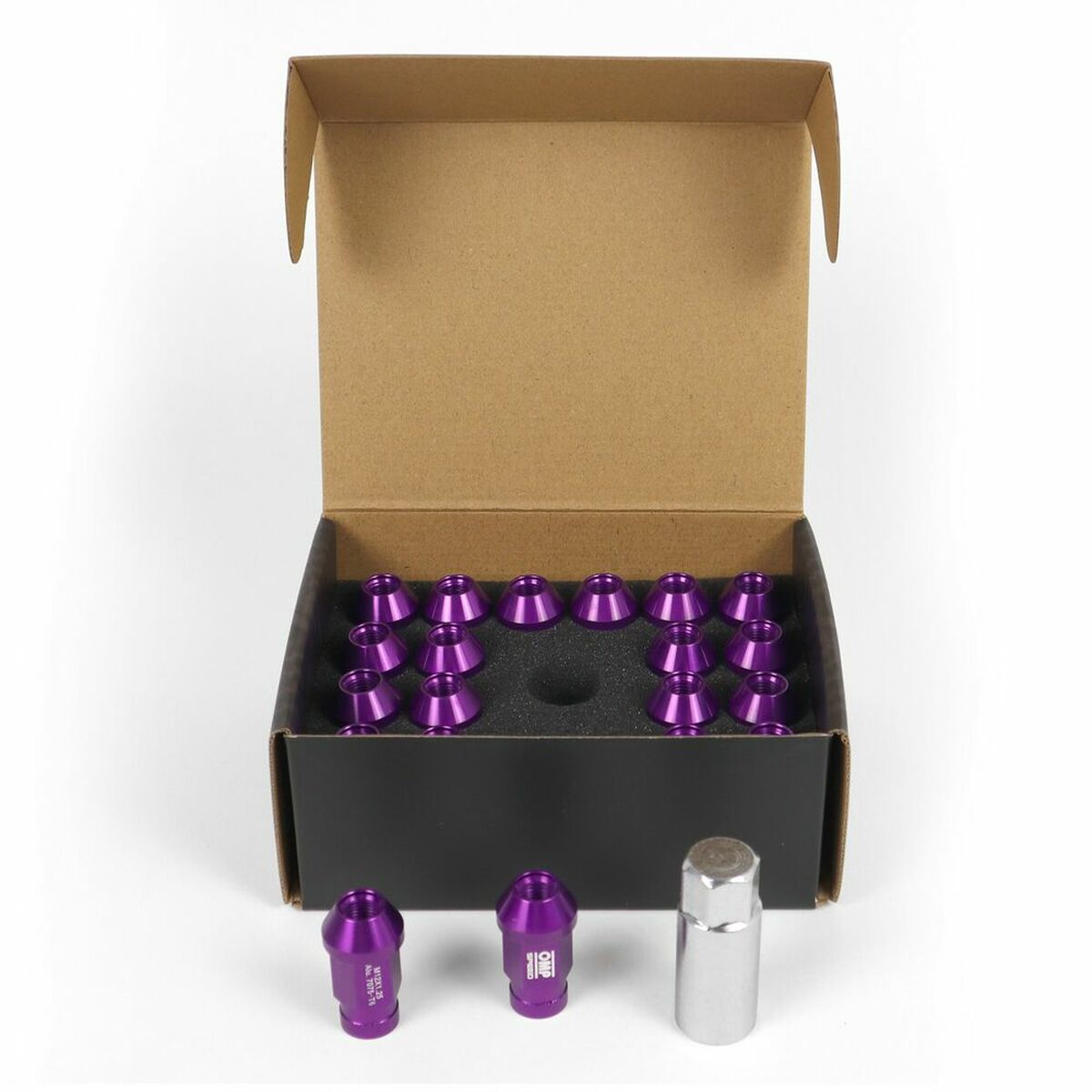 Set Nuts OMP 7075 M12 x 1.25 40 mm 20 uds Purple-4