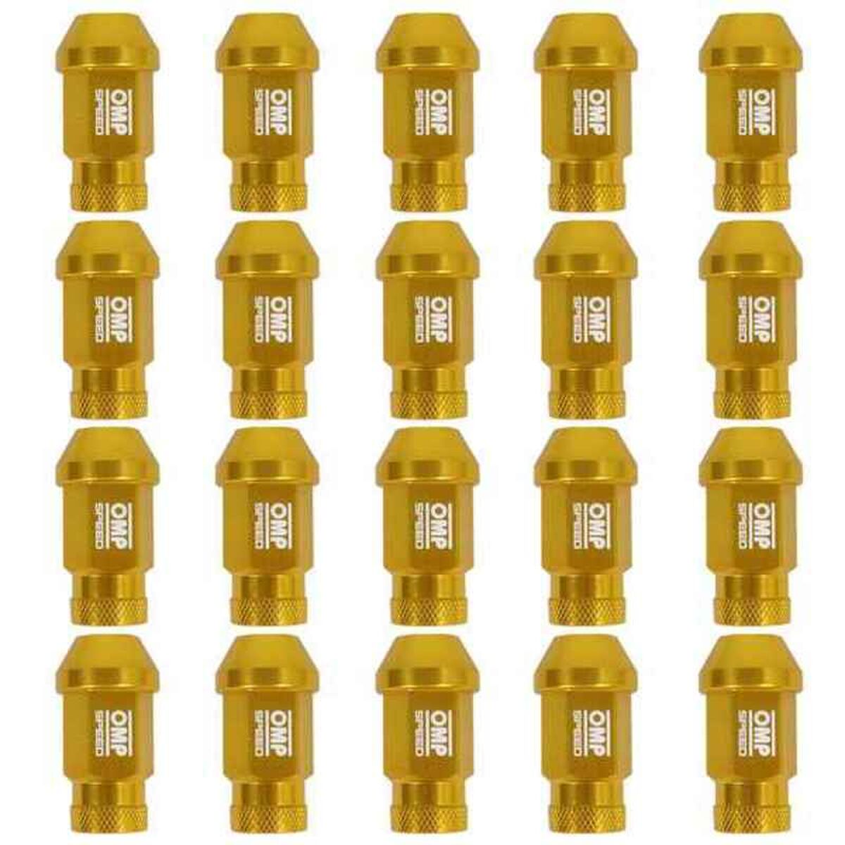 Set Nuts OMP 7075 Gold 40 mm 20 uds M12 x 1.25-3