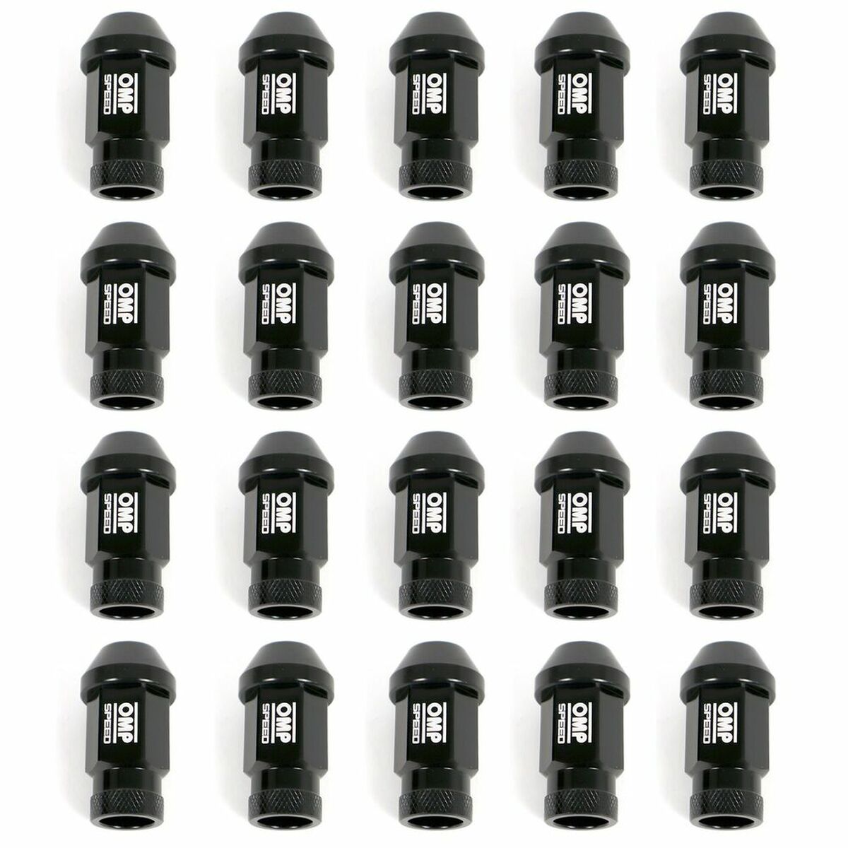 Set Nuts OMP 7075 40 mm M14 x 1.50 20 uds Black-3