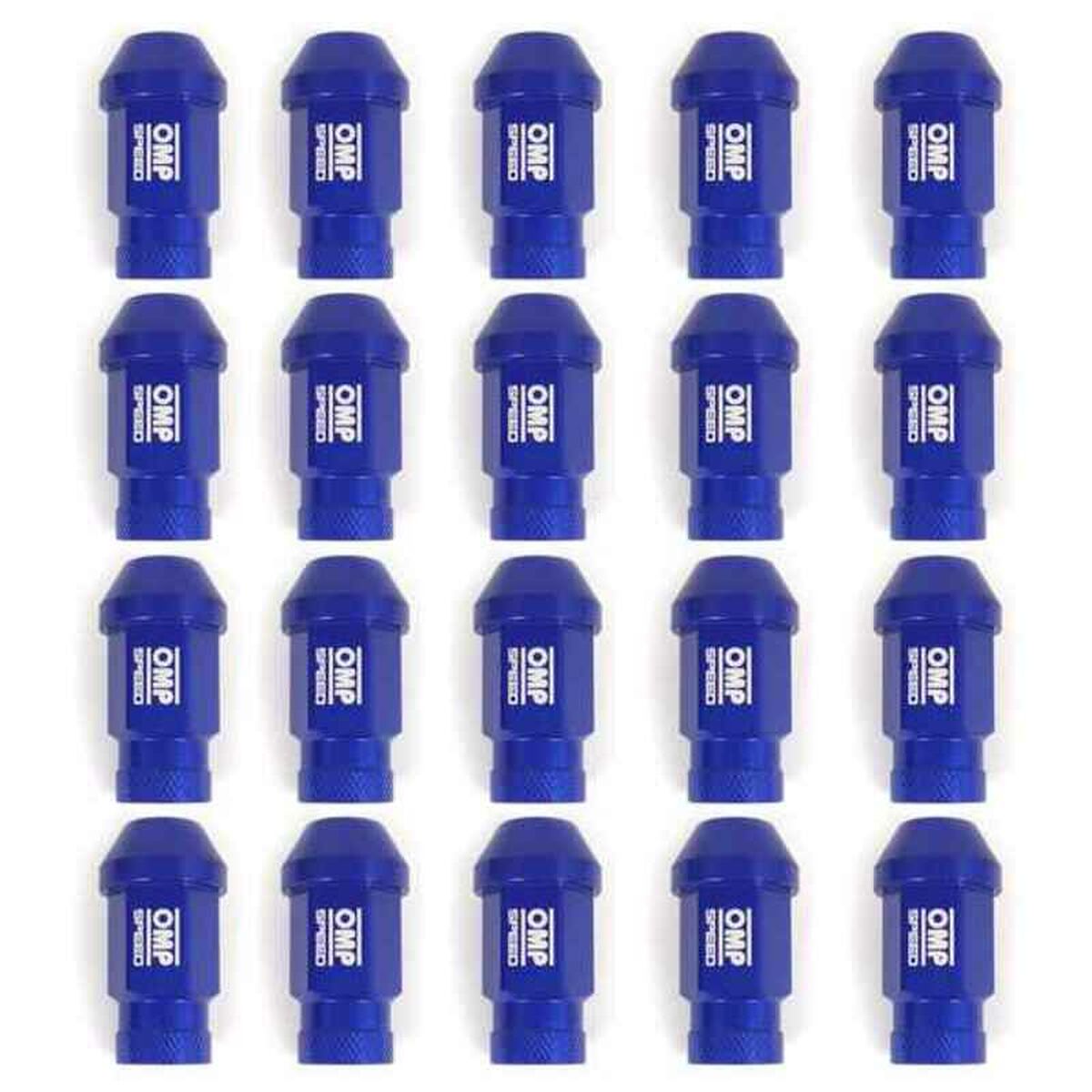 Set Nuts OMP 7075 40 mm M14 x 1.50 20 uds Blue-2