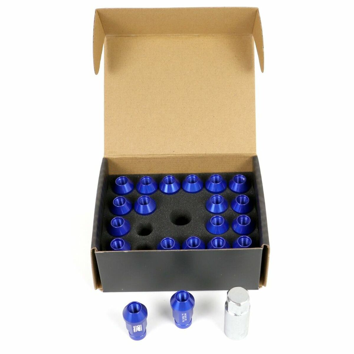 Set Nuts OMP 7075 40 mm M14 x 1.50 20 uds Blue-3