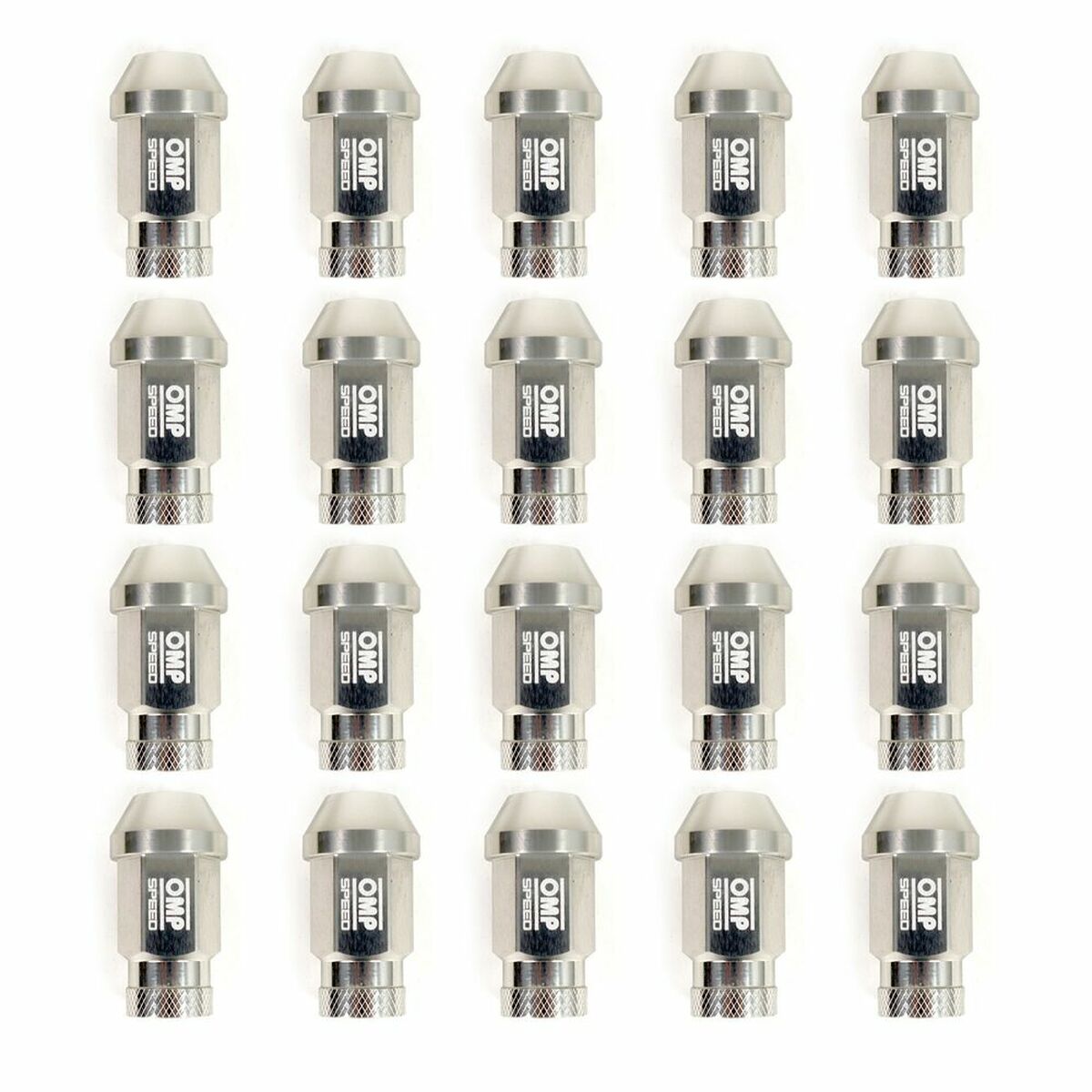 Set Nuts OMP 7075 40 mm M14 x 1.50 20 uds Silver-3