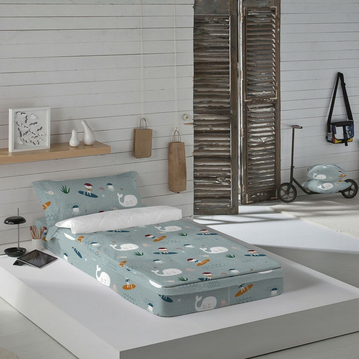 Zipped Bed Linen Set With Blanket Haciendo el Indio Surf (105 bed) (105 x 190 cm)